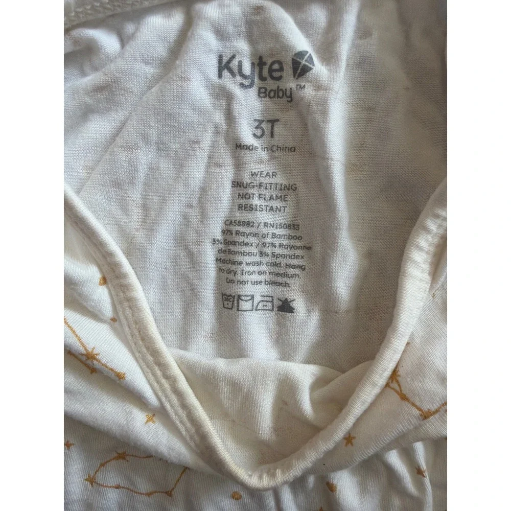 Kyte Baby 3T Long Sleeve Pajama Tops Lot of 3 Panda Kite Constellation Bamboo